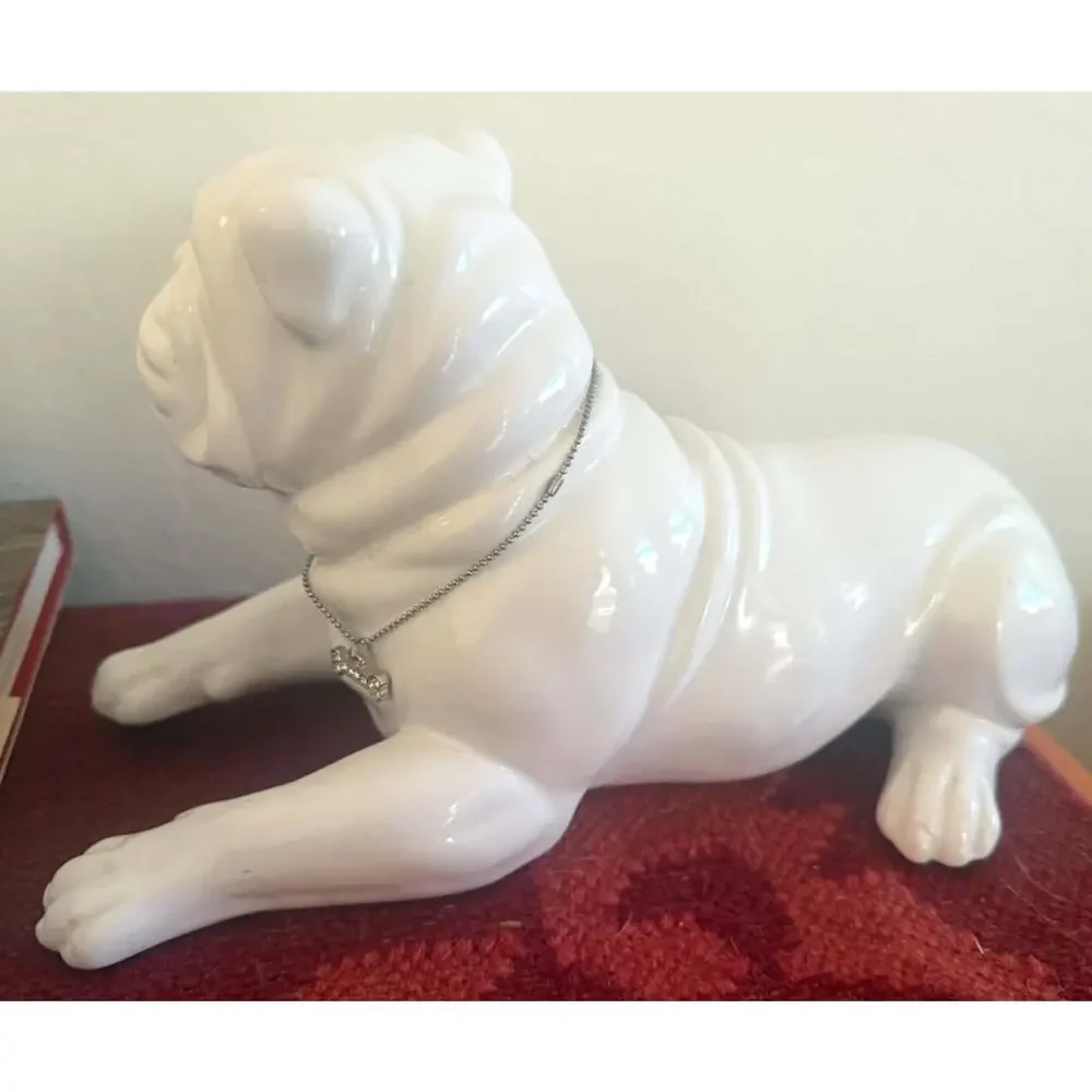 Retired Torre & Tagus White Ceramic Bulldog 12.5